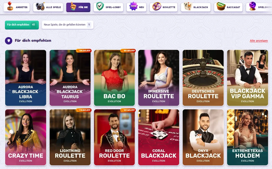 Neue Casino Anbieter und moderne Spielbereiche